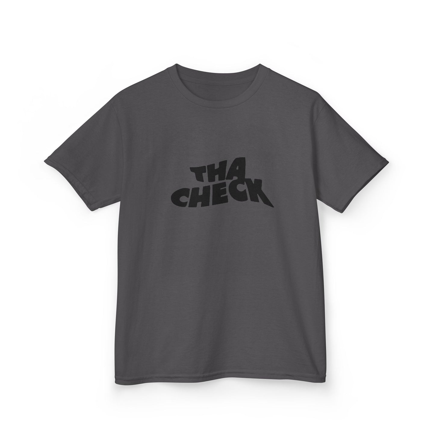 Stylish Kids Heavy Cotton Tee - 'THA CHECK' Statement Shirt