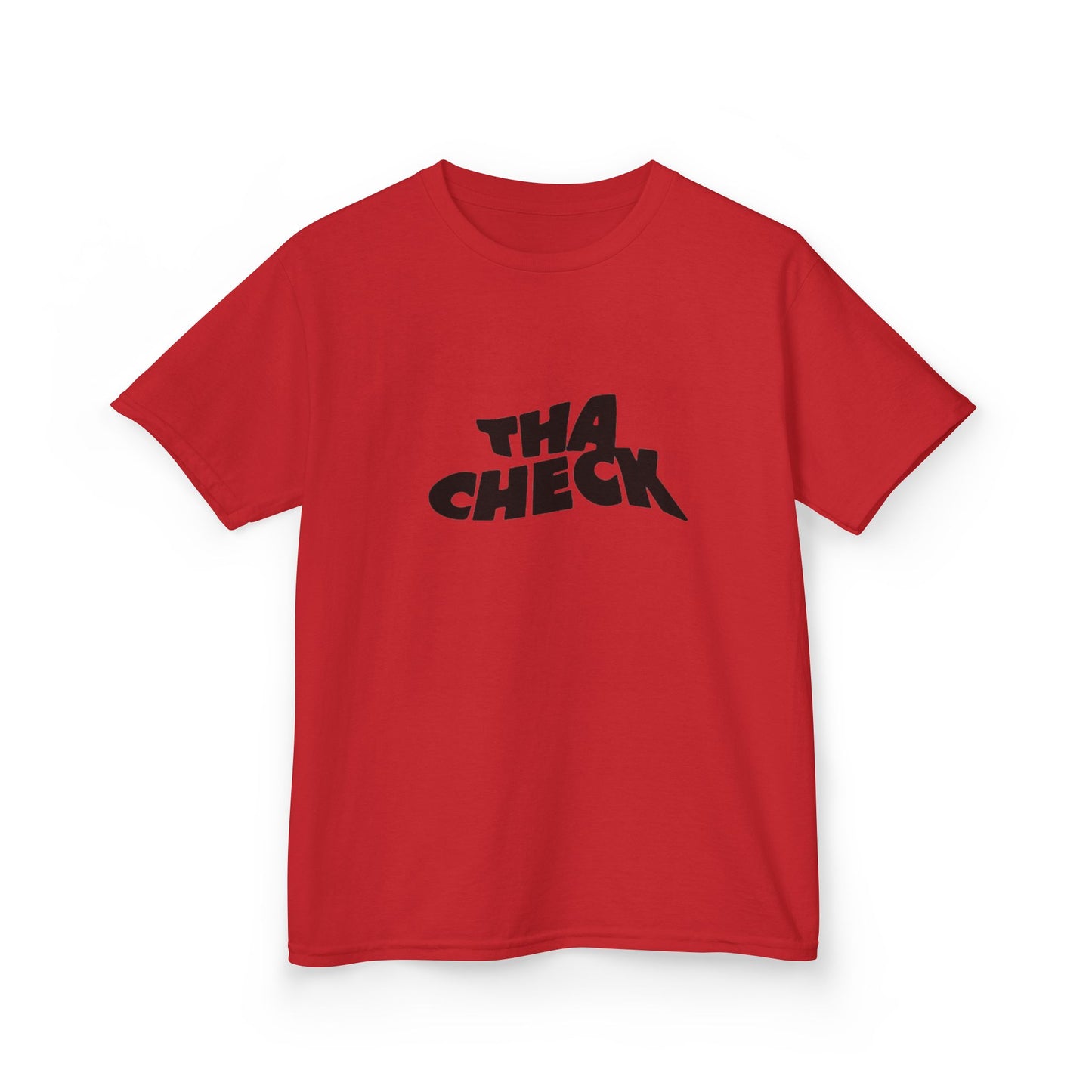 Stylish Kids Heavy Cotton Tee - 'THA CHECK' Statement Shirt