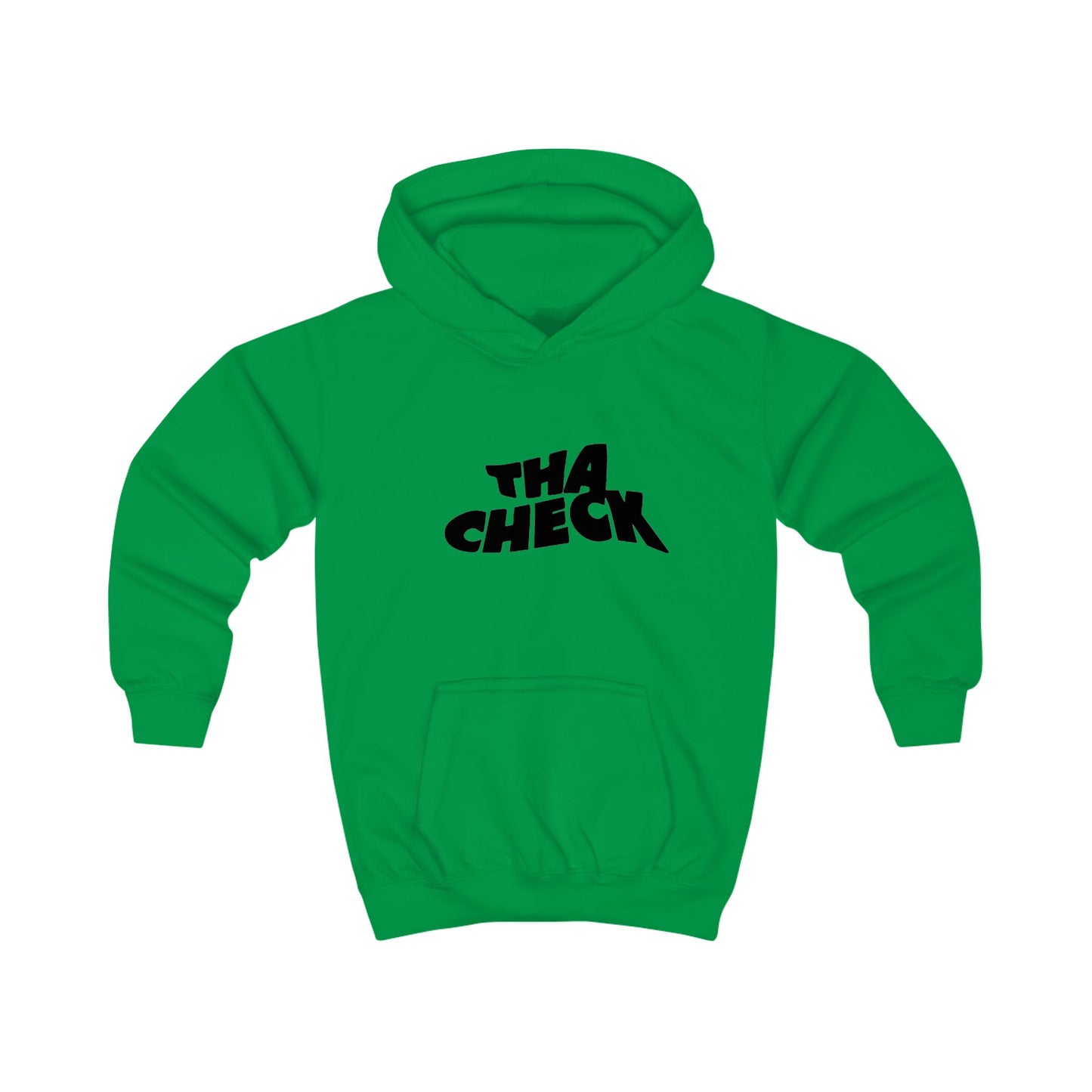 Trendy Kids Hoodie with 'THA CHECK' Design - Stylish Comfort for Youth