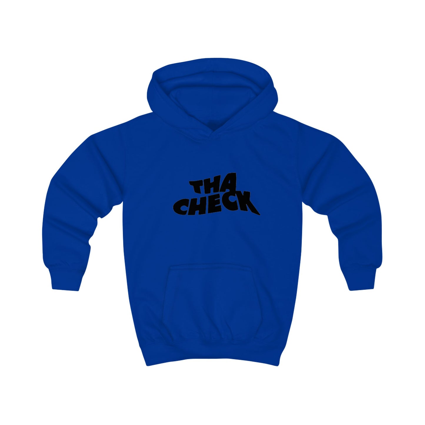 Trendy Kids Hoodie with 'THA CHECK' Design - Stylish Comfort for Youth