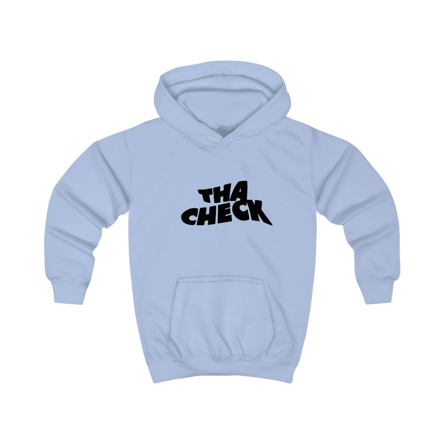 Trendy Kids Hoodie with 'THA CHECK' Design - Stylish Comfort for Youth