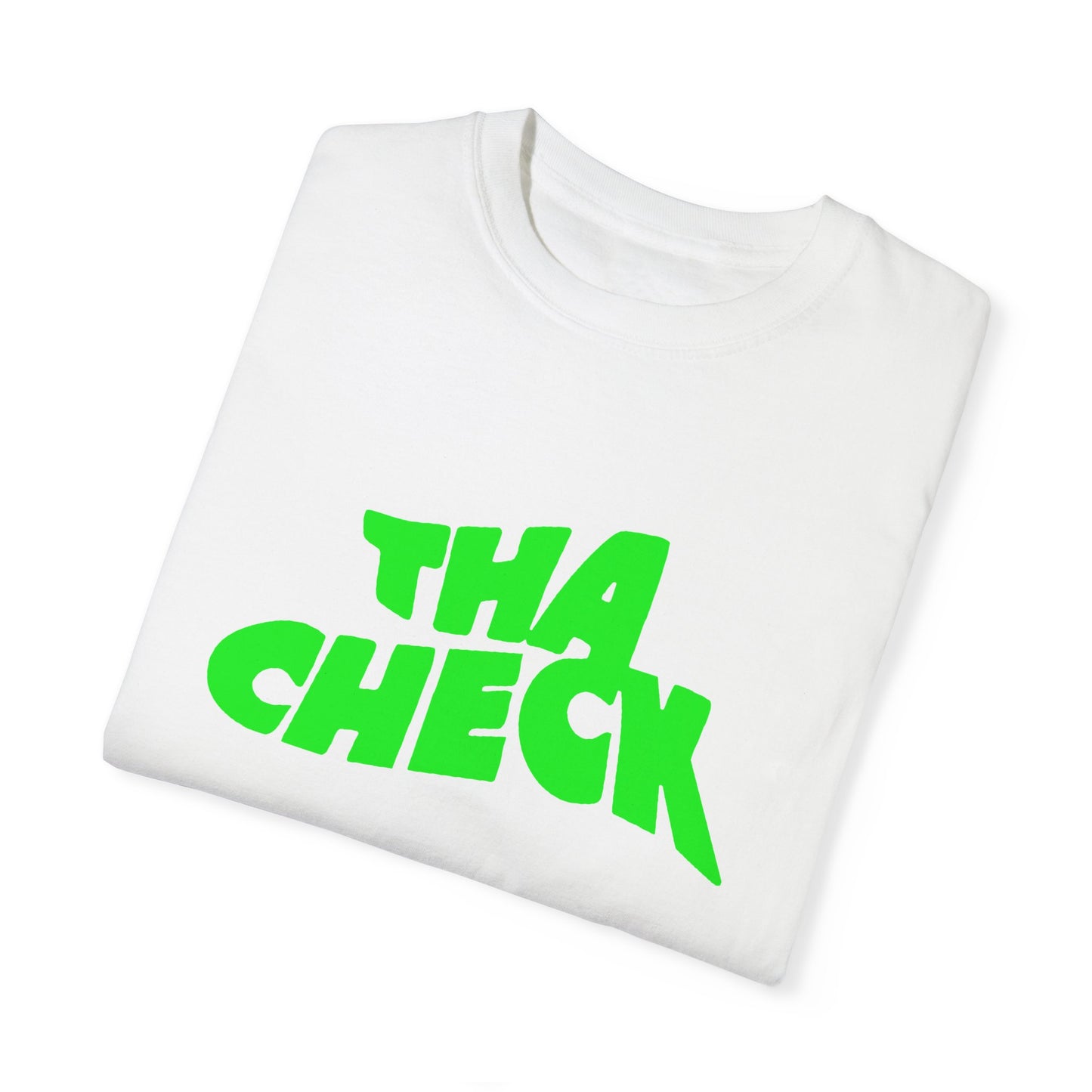 Trendy Unisex T-Shirt with 'Tha Check' Graphic - Perfect for Streetwear Lovers