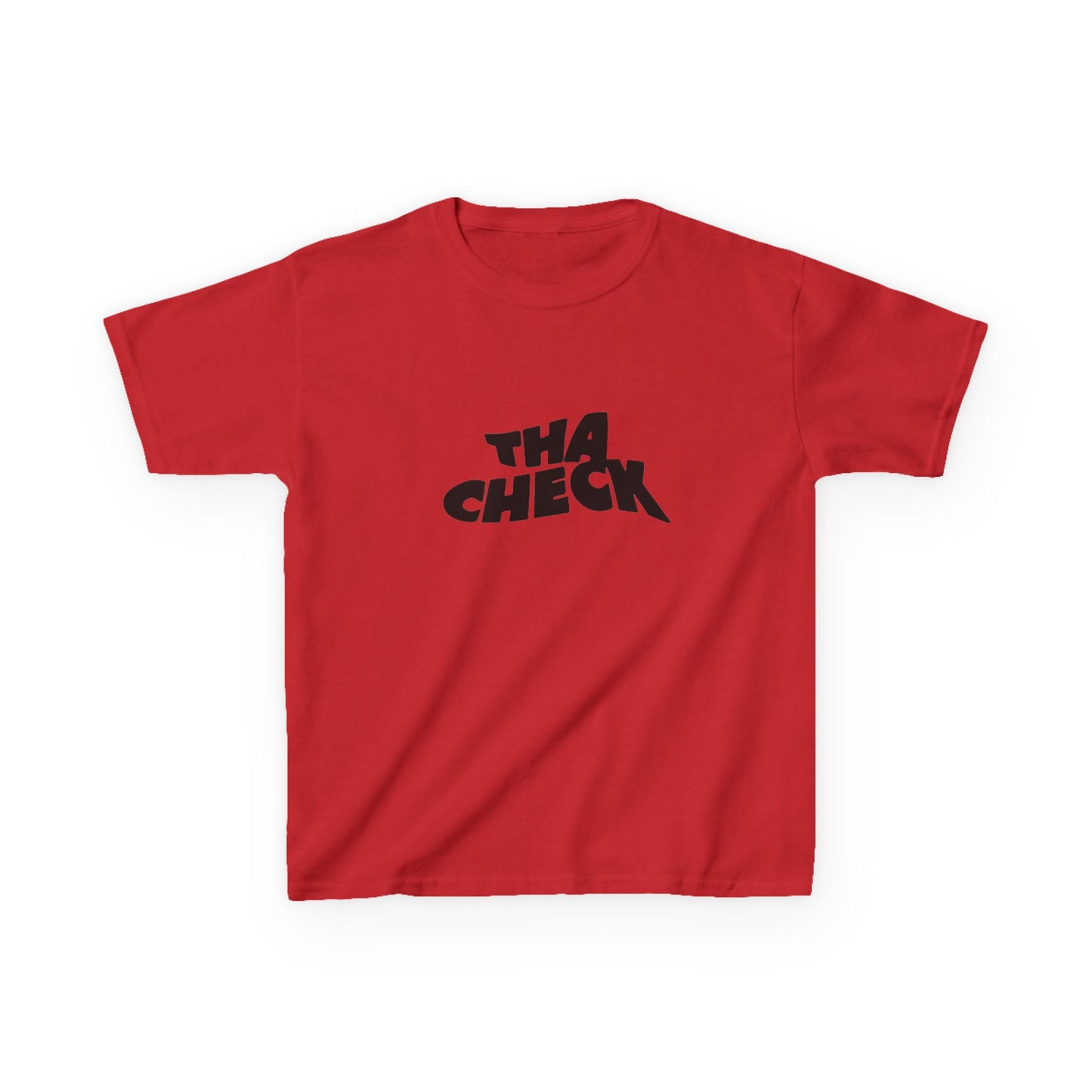 Stylish Kids Heavy Cotton Tee - 'THA CHECK' Statement Shirt