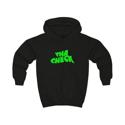 Playful Kids Hoodie - 'THA CHECK' Graphic Sweatshirt
