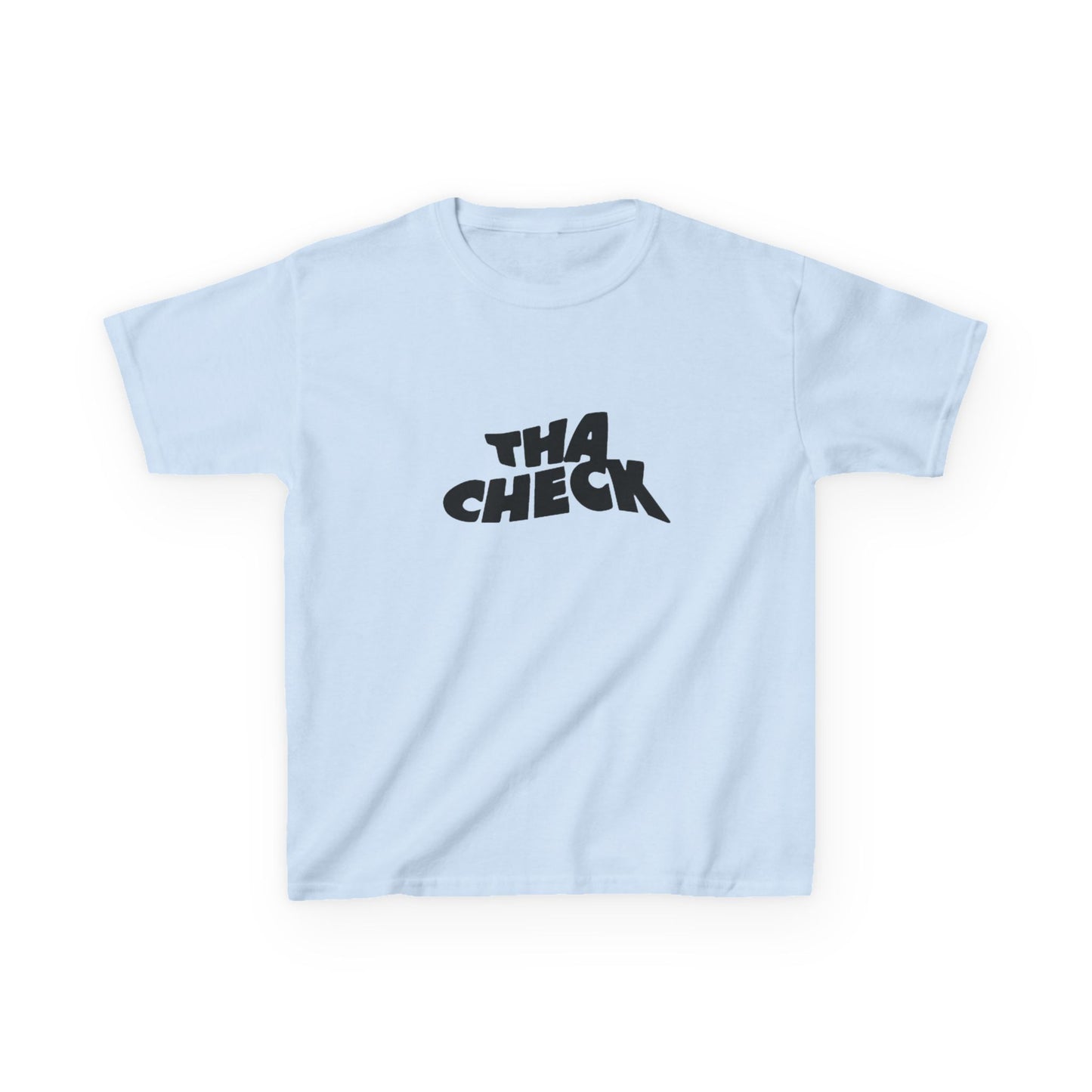 Stylish Kids Heavy Cotton Tee - 'THA CHECK' Statement Shirt