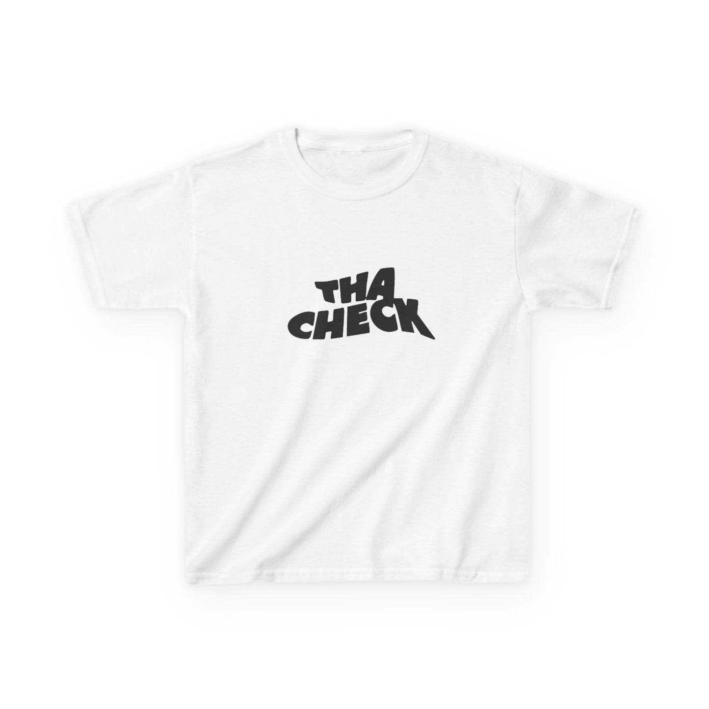 Stylish Kids Heavy Cotton Tee - 'THA CHECK' Statement Shirt