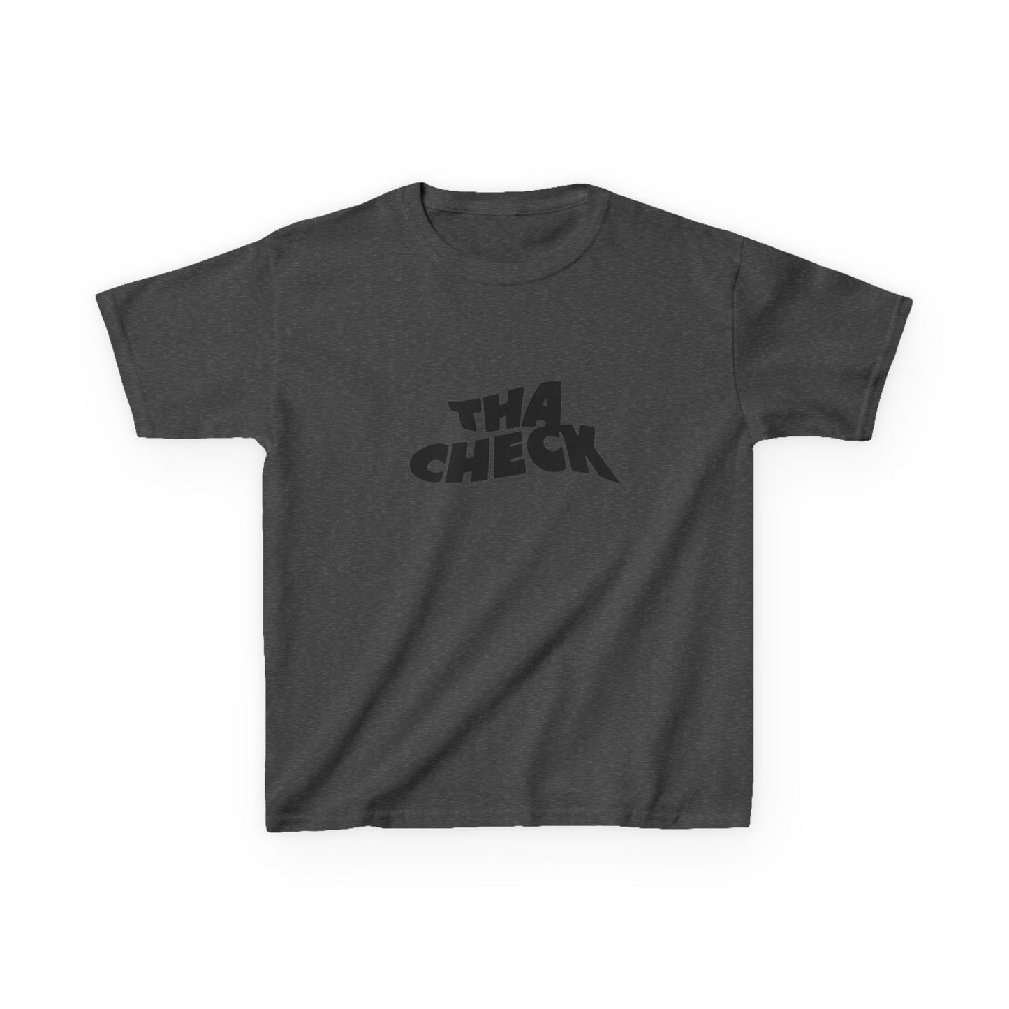 Stylish Kids Heavy Cotton Tee - 'THA CHECK' Statement Shirt