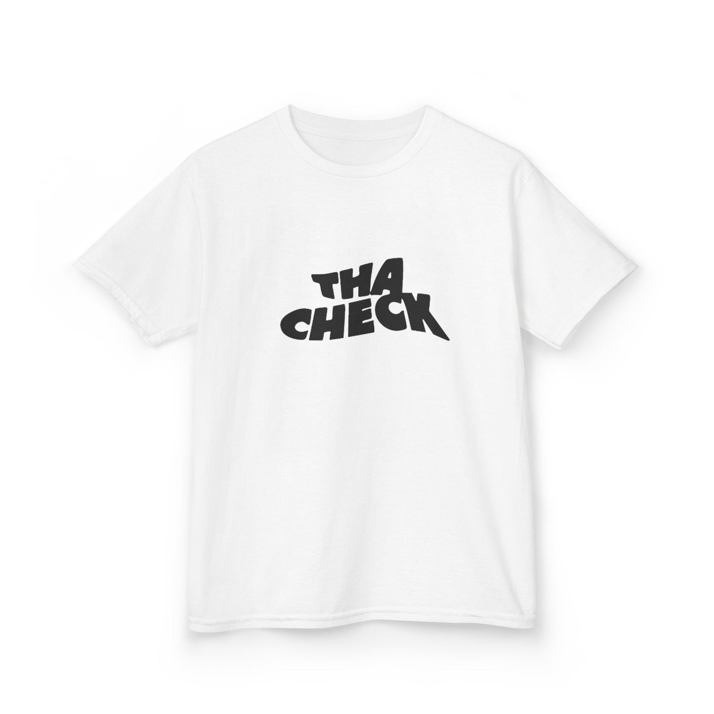 Stylish Kids Heavy Cotton Tee - 'THA CHECK' Statement Shirt