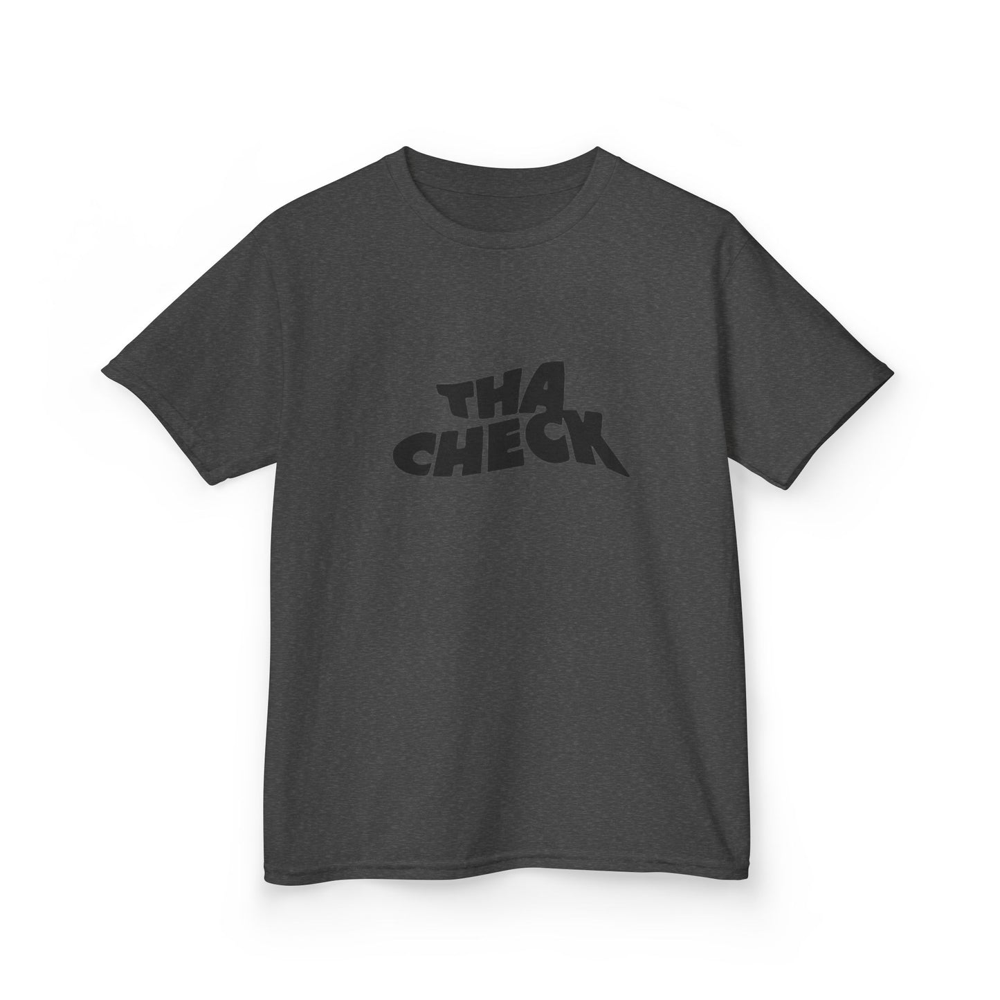 Stylish Kids Heavy Cotton Tee - 'THA CHECK' Statement Shirt