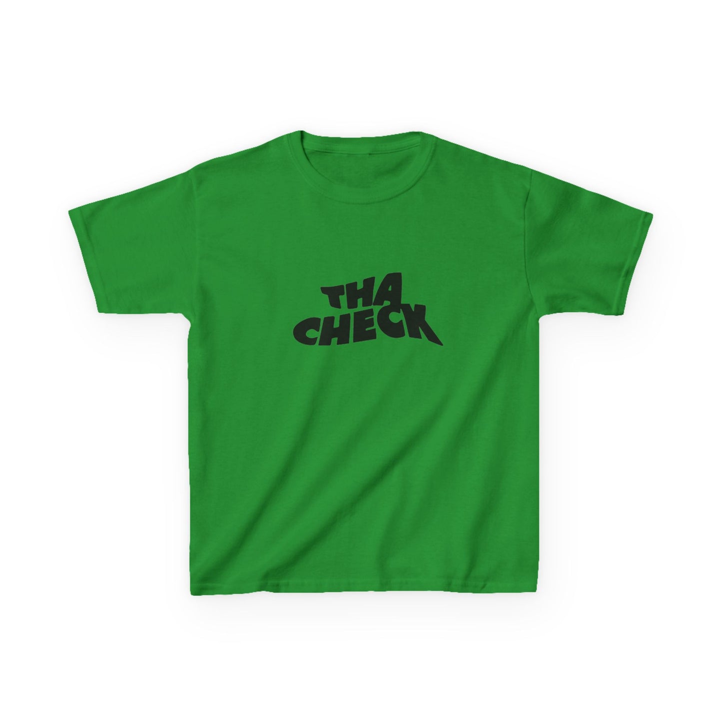 Stylish Kids Heavy Cotton Tee - 'THA CHECK' Statement Shirt