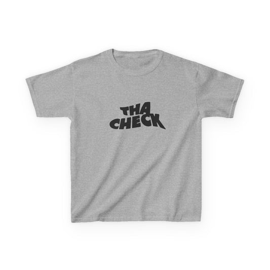 Stylish Kids Heavy Cotton Tee - 'THA CHECK' Statement Shirt