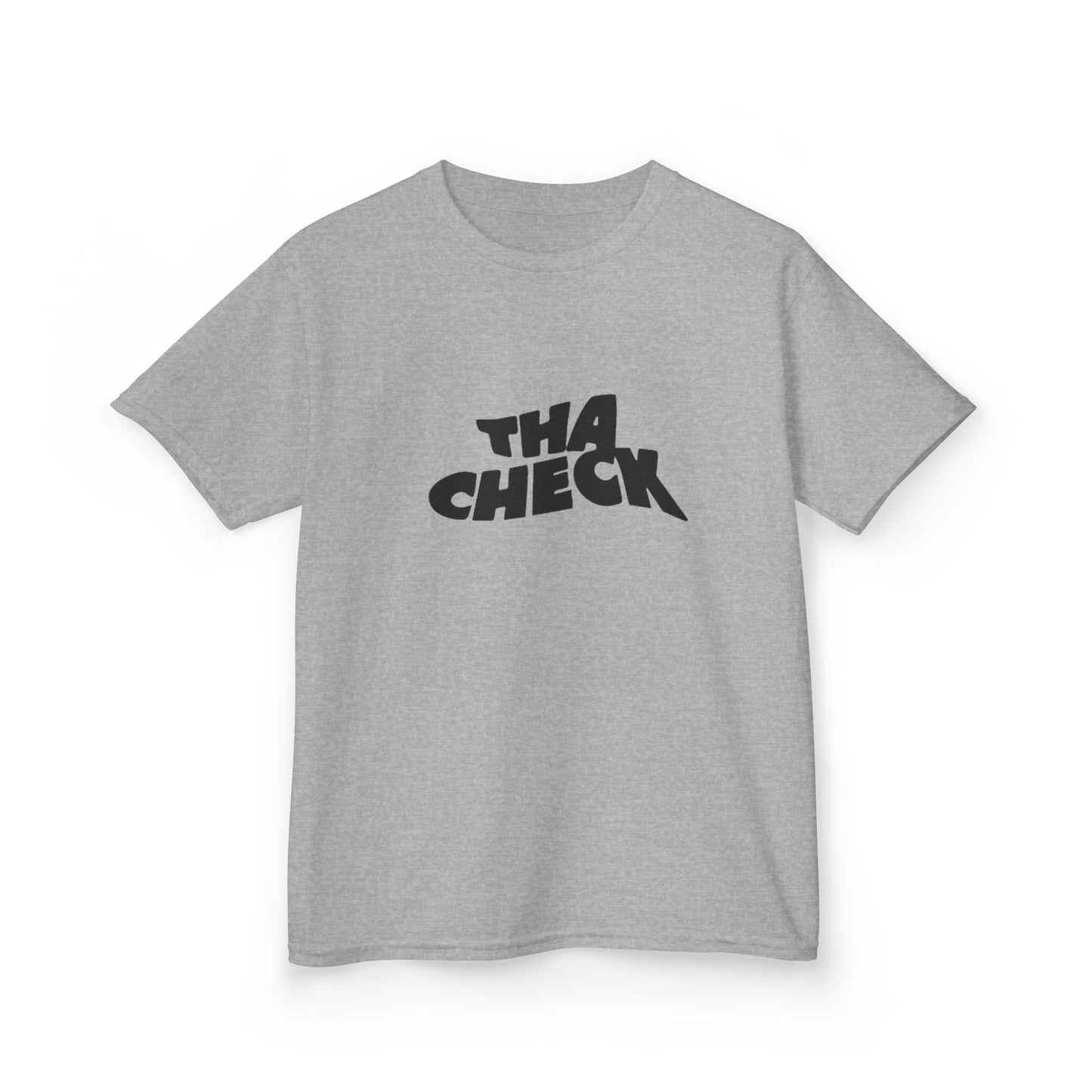 Stylish Kids Heavy Cotton Tee - 'THA CHECK' Statement Shirt