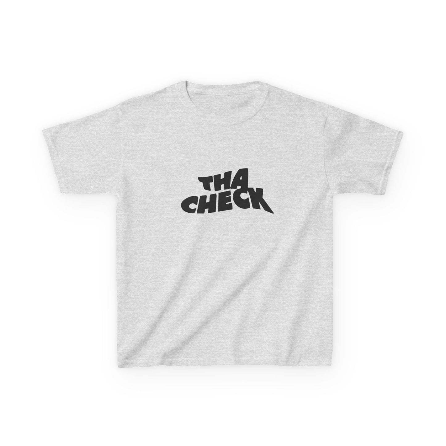 Stylish Kids Heavy Cotton Tee - 'THA CHECK' Statement Shirt