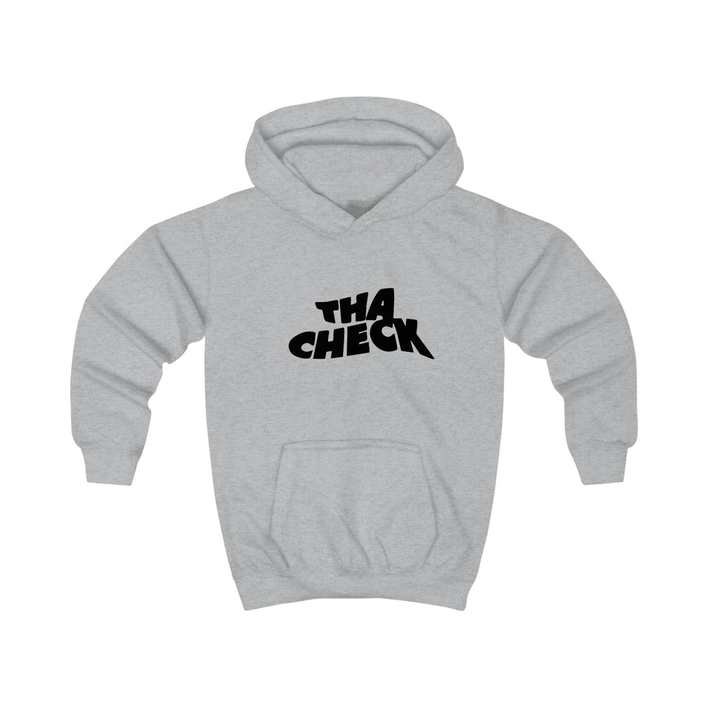 Trendy Kids Hoodie with 'THA CHECK' Design - Stylish Comfort for Youth