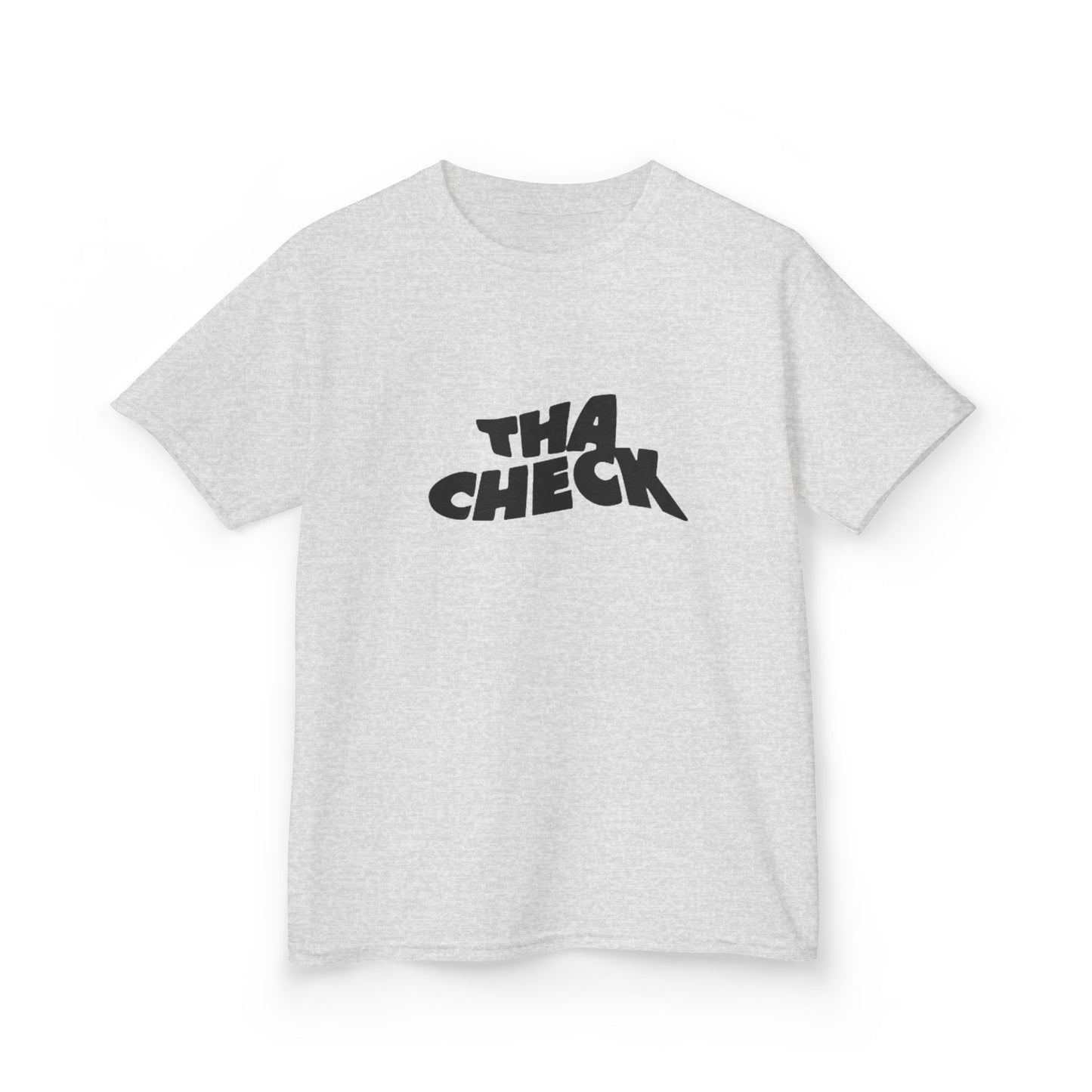Stylish Kids Heavy Cotton Tee - 'THA CHECK' Statement Shirt