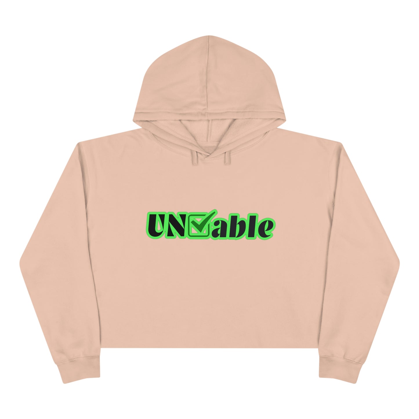 Uncheckable Baylor Green Crop Hoodie