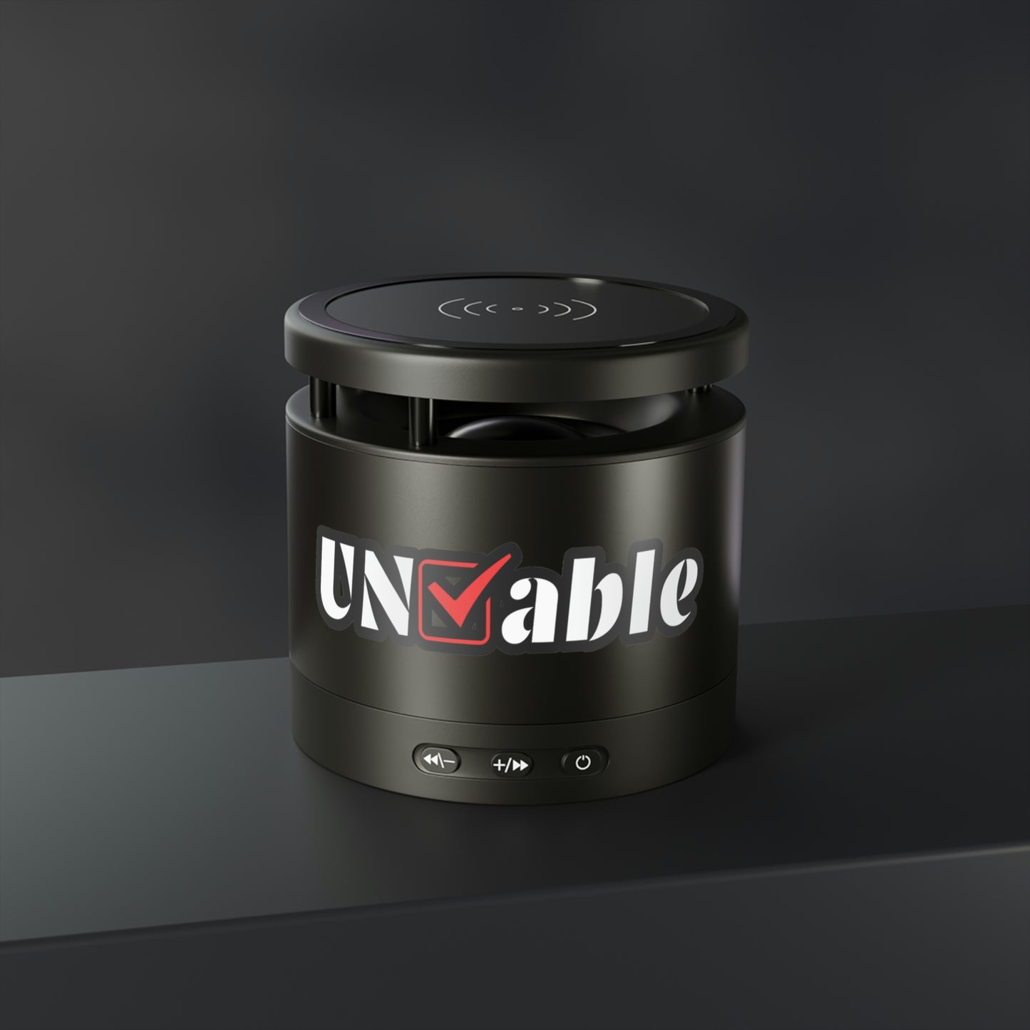 Uncheckable Classic Metal Bluetooth Speaker and Wireless Charging Pad