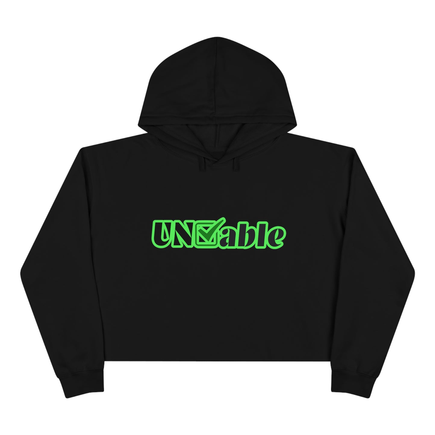 Uncheckable Baylor Green Crop Hoodie