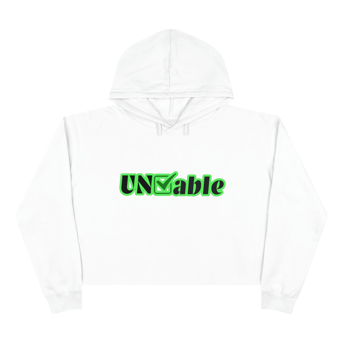 Uncheckable Baylor Green Crop Hoodie